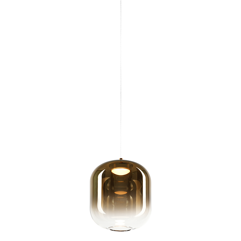 Matteo Lighting C37401AGAG Refrax LED Pendant in Aged Gold Brass