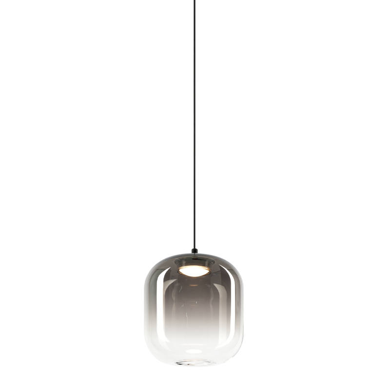 Matteo Lighting C37401MBSM Refrax LED Pendant in Matte Black