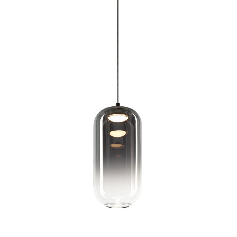 Matteo Lighting C37411MBSM Refrax LED Pendant in Matte Black