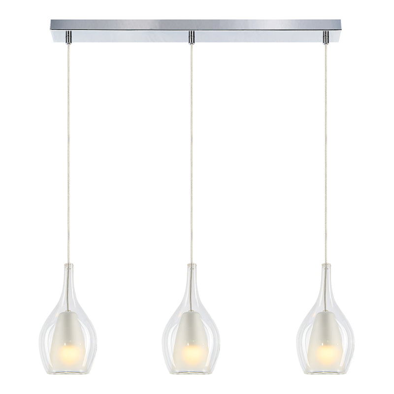 Matteo Lighting C37513CHCL Jericho Linear Pendant in Chrome