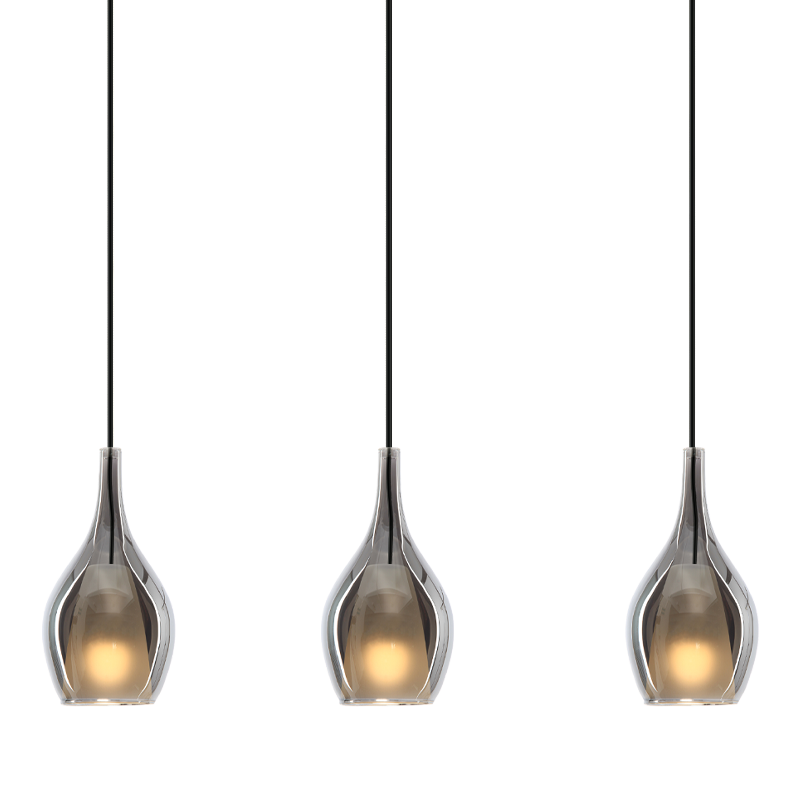 Matteo Lighting C37513MBSM Jericho Linear Pendant in Matte Black