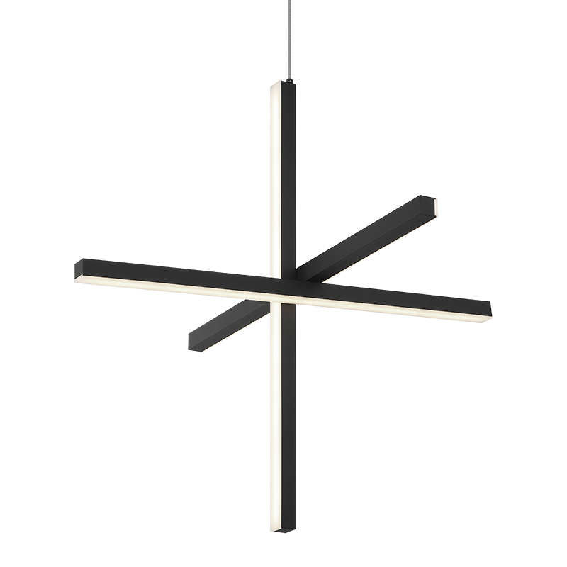Éclairage LED Matteo C38924MB Crosley Suspendu en noir mat