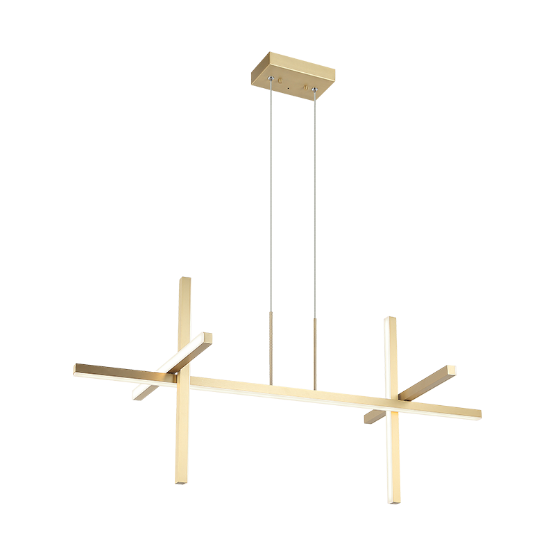 Éclairage linéaire LED Crosley Matteo Lighting C38944BG Suspension en or brossé