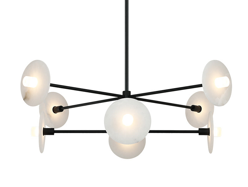 Matteo Lighting C42608MB Monument LED Chandelier in Matte Black