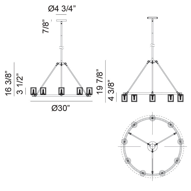 Éclairage LED Matteo C42909MB Lindy Suspendu en noir mat