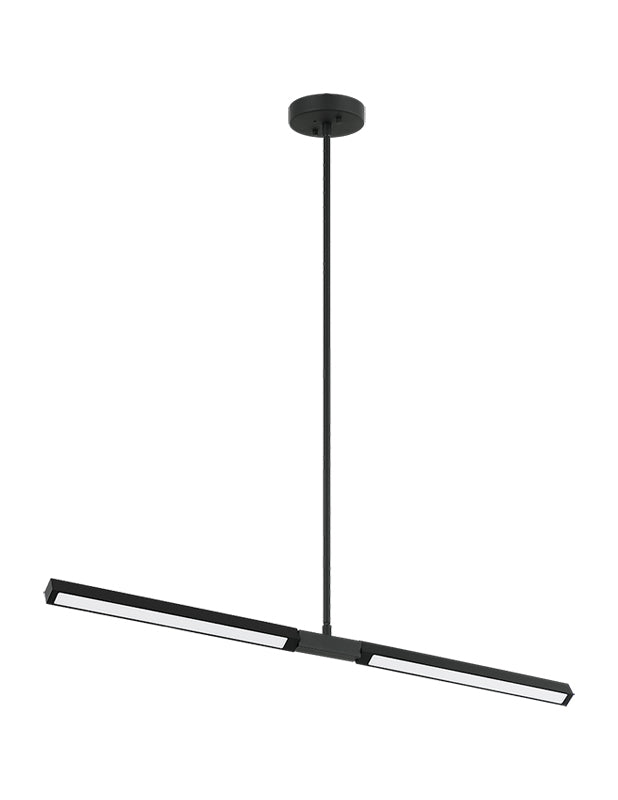 Éclairage linéaire LED Matteo Lighting C43636MB Suspension en noir mat
