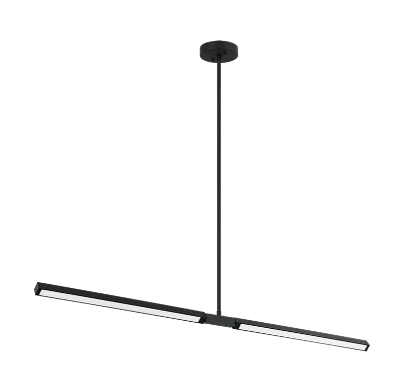 Éclairage linéaire LED Matteo Lighting C43648MB Suspension en noir mat