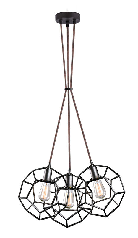 Rosace de plafond ronde multi-usages Matteo Lighting CNP0203RB, noir rouille