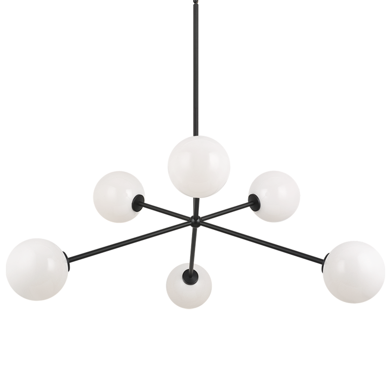 Matteo Lighting C81706BKOP Novo Round Chandelier in Black