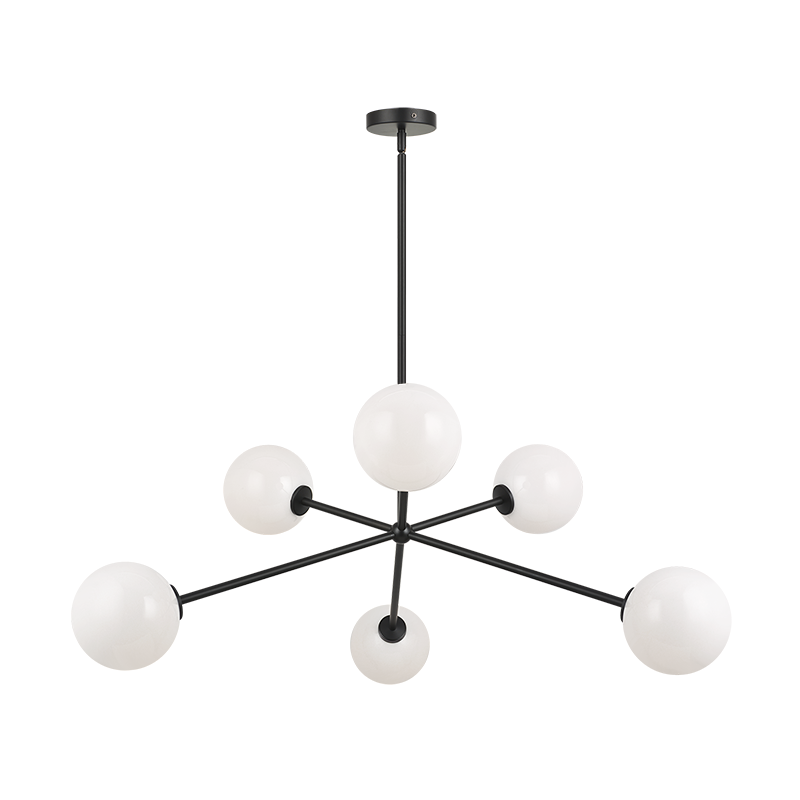 Matteo Lighting C81706BKOP Novo Round Chandelier in Black