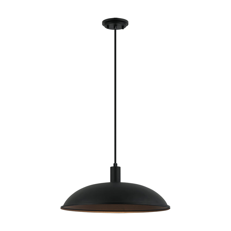 Matteo Lighting C81911MB Farmley Outdoor Pendant in Matte Black