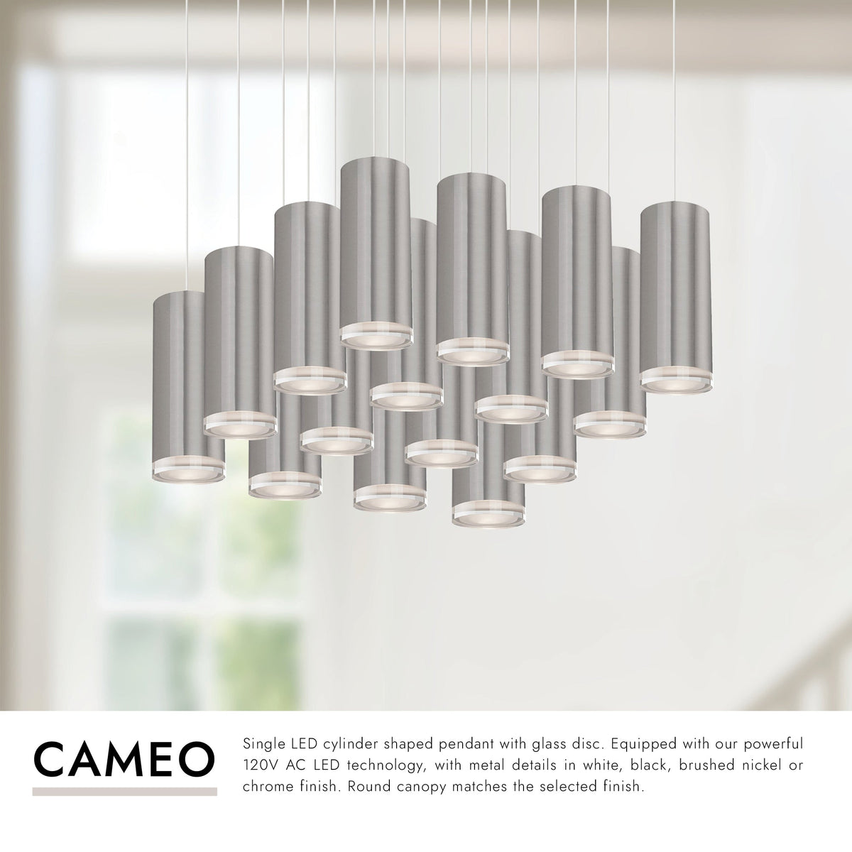 Kuzco Lighting MP401431BK-16 Cameo LED Multi Suspension en noir