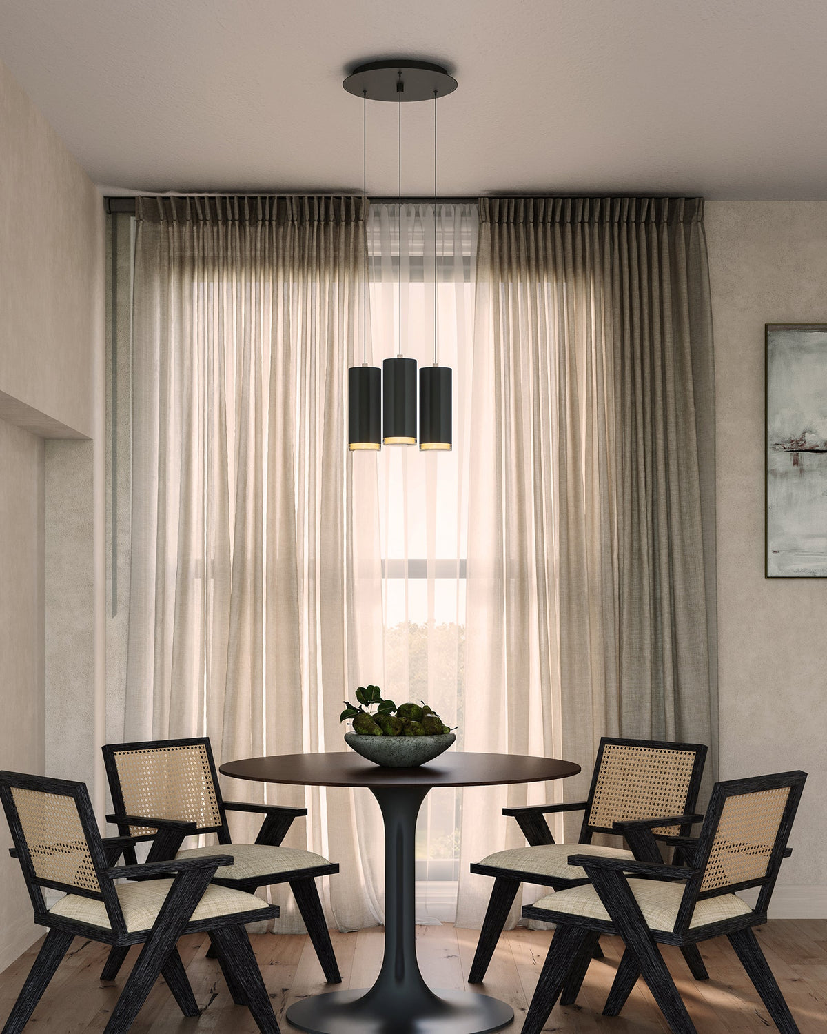 Kuzco Lighting MP401431BK-03 Cameo LED Multi Suspension en noir
