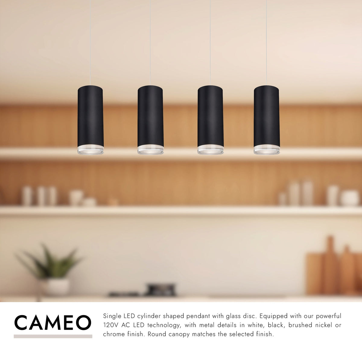Kuzco Lighting MP401432BK-04 Cameo LED Multi Suspension en noir