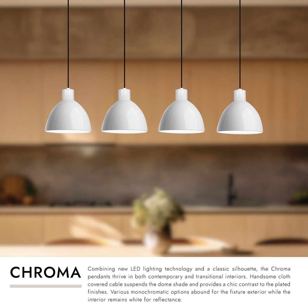 Kuzco Lighting MP1706BK-04 Chroma LED Multi Pendant in Black