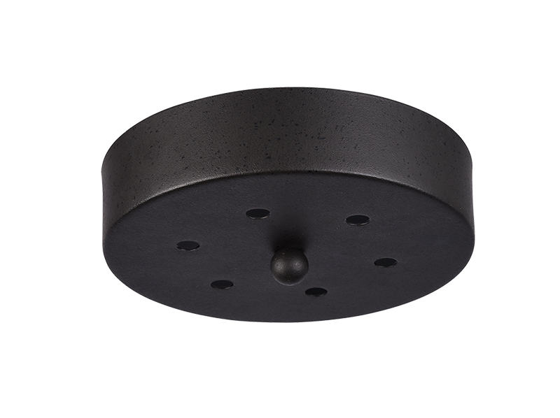 Rosace de plafond ronde multi-usages Matteo Lighting CNP0206RB, noir rouille