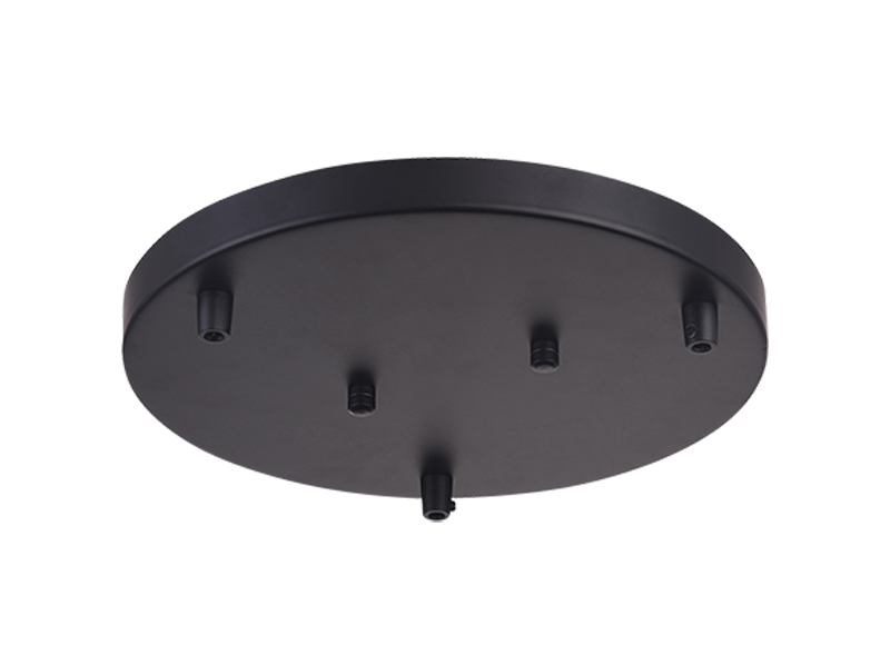 Rosace de plafond ronde multi-usages Matteo Lighting CP0103BK, noire