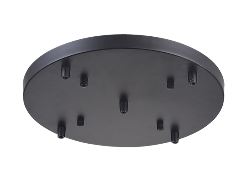 Rosace de plafond ronde multi-usages Matteo Lighting CP0105BK, noire