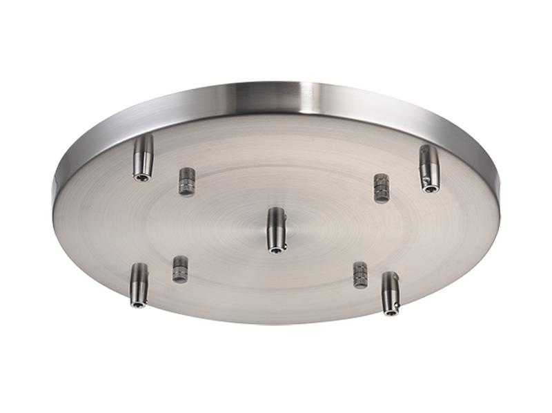 Rosace de plafond ronde Matteo Lighting CP0105BN en nickel brossé