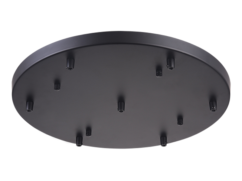 Rosace de plafond ronde multi-usages Matteo Lighting CP0107BK, noire