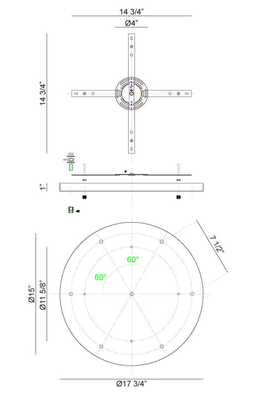 Rosace de plafond ronde Matteo Lighting CP0107WH blanche