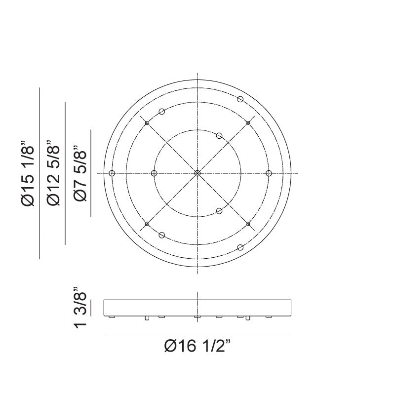 Matteo Lighting CP0129OB Low Voltage Round Multi Ceiling Canopy in Oxidized Black