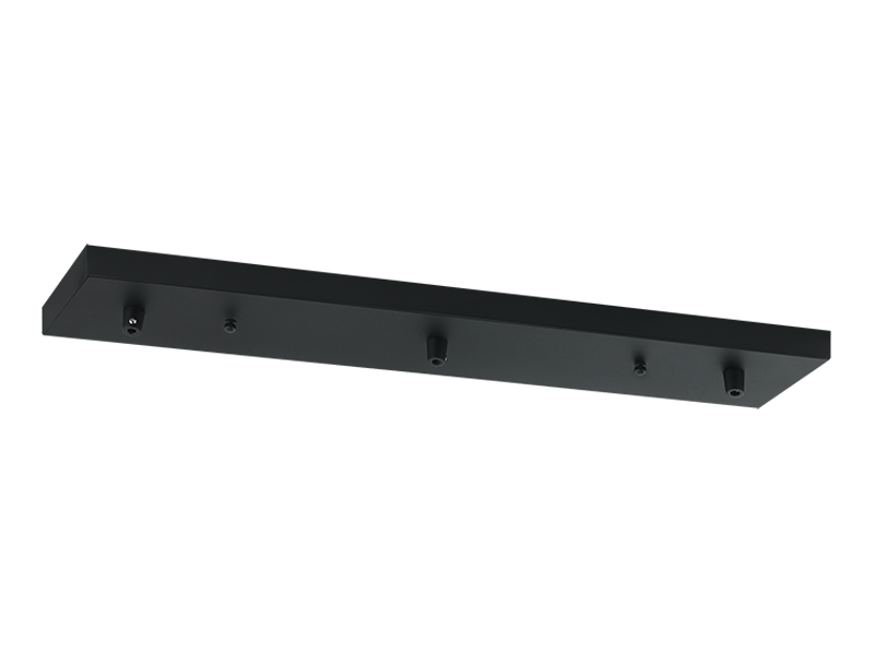 Rosace de plafond linéaire multi-usages Matteo Lighting CP0203MB en noir mat