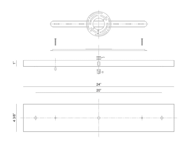 Rosace de plafond linéaire multi-usages Matteo Lighting CP0203CH chromée