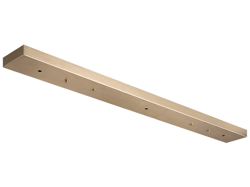 Rosace de plafond linéaire multi-tension basse tension Matteo Lighting CP0225OR en rosace oxydée