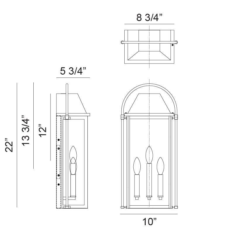 Matteo Lighting E22003MB Dew Outdoor Wall Sconce in Matte Black