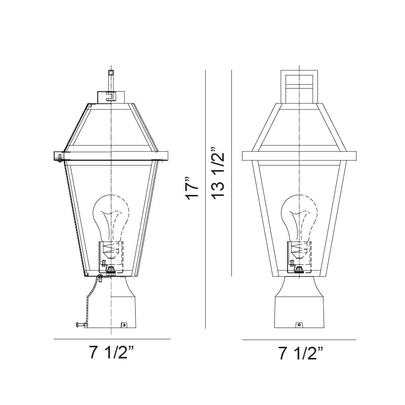 Matteo Lighting E22311MB Layla Outdoor Post Light in Matte Black