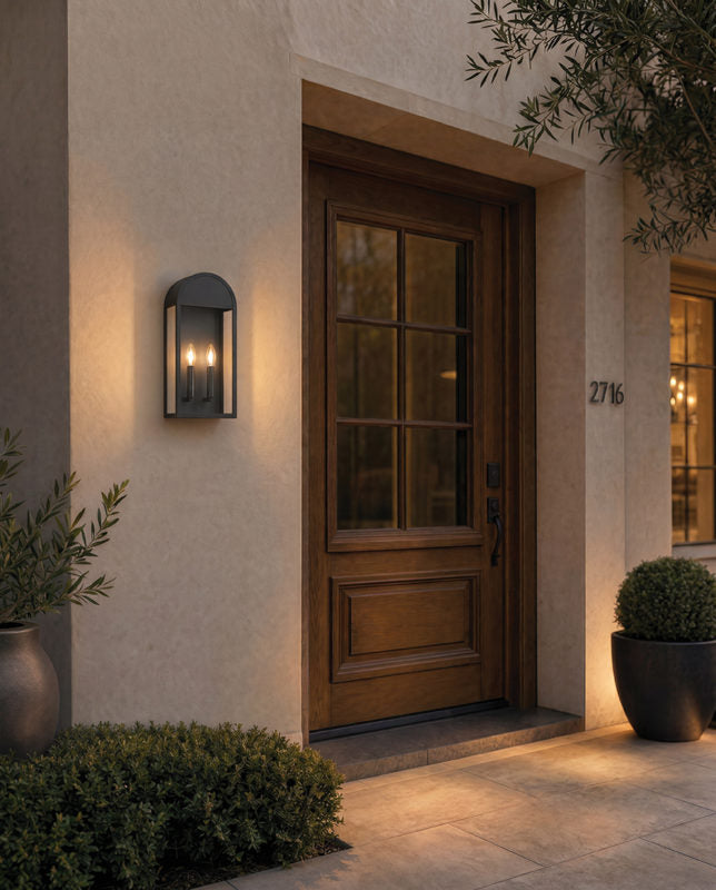 Matteo Lighting E22702MB Avery Outdoor Wall Sconce in Matte Black