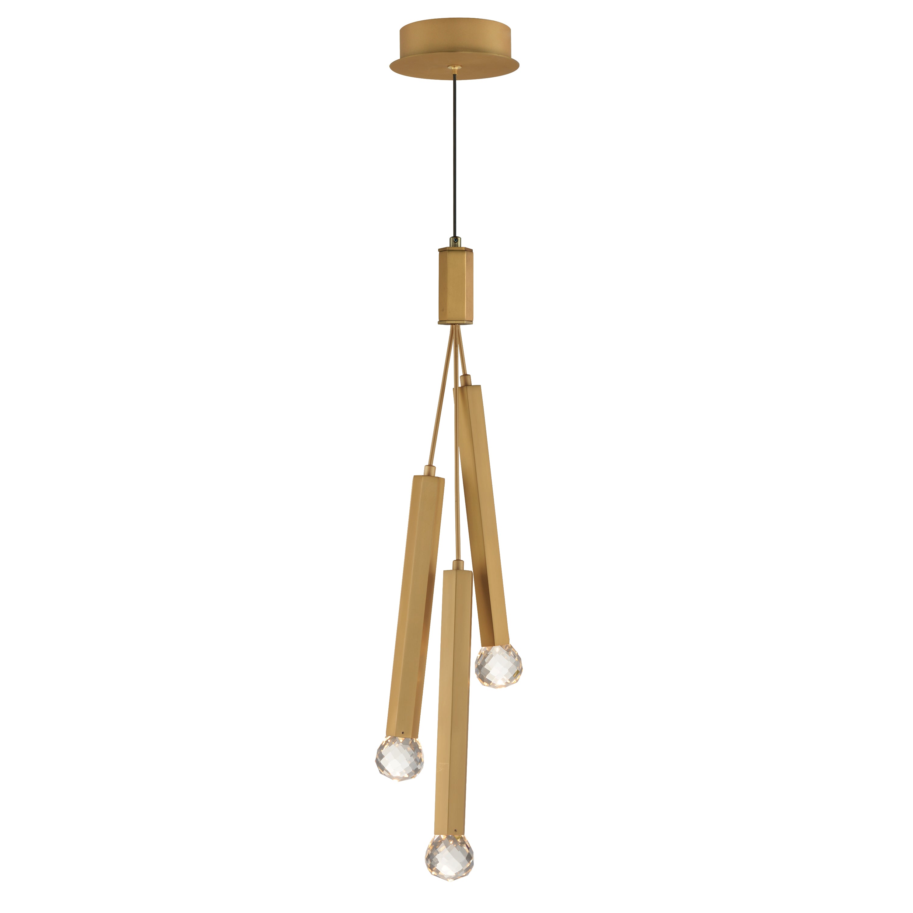 ET2 Lighting E23343-122GLD Allumettes LED Pendant in Gold