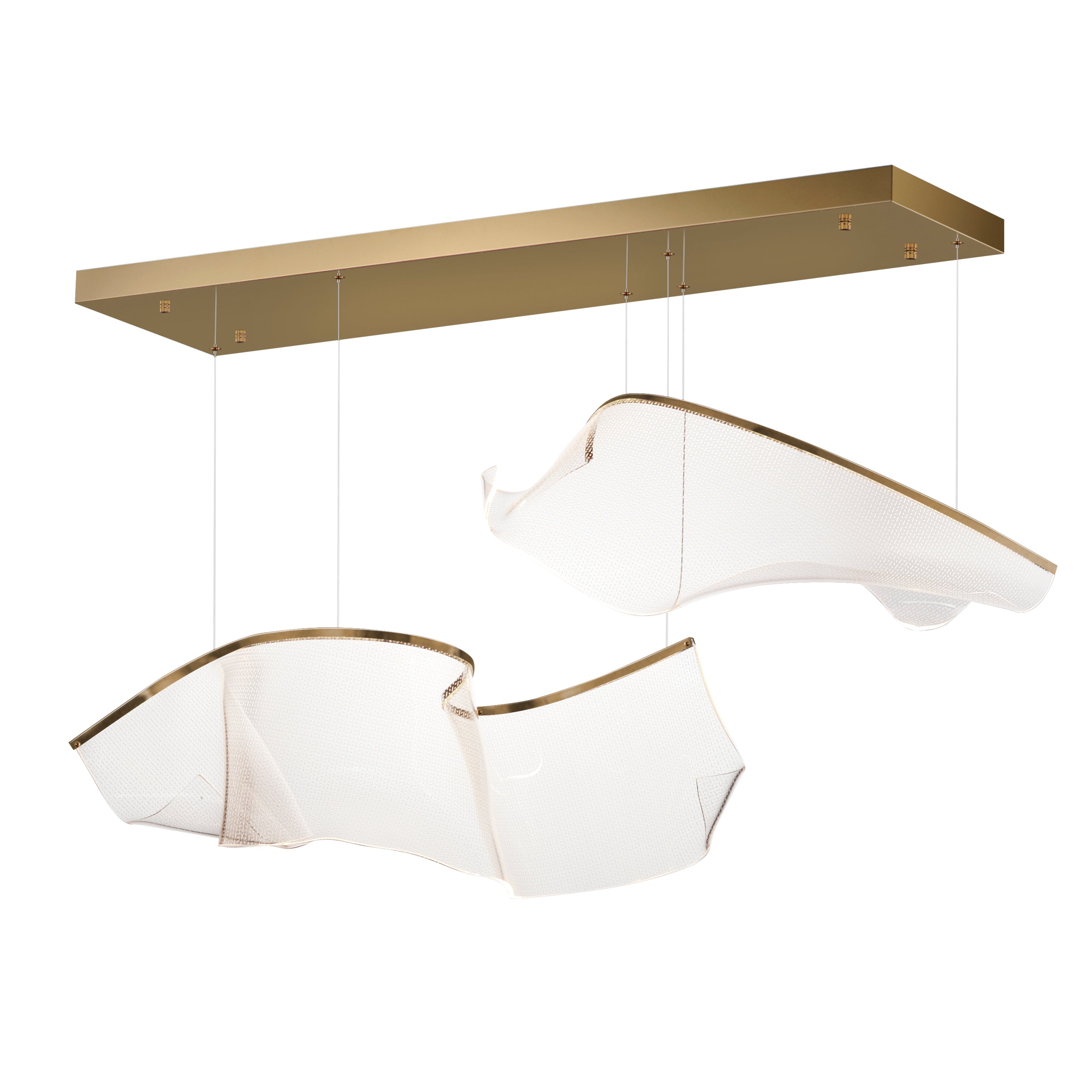 ET2 Lighting E24882-133FG Rinkle Modular LED Pendant in French Gold