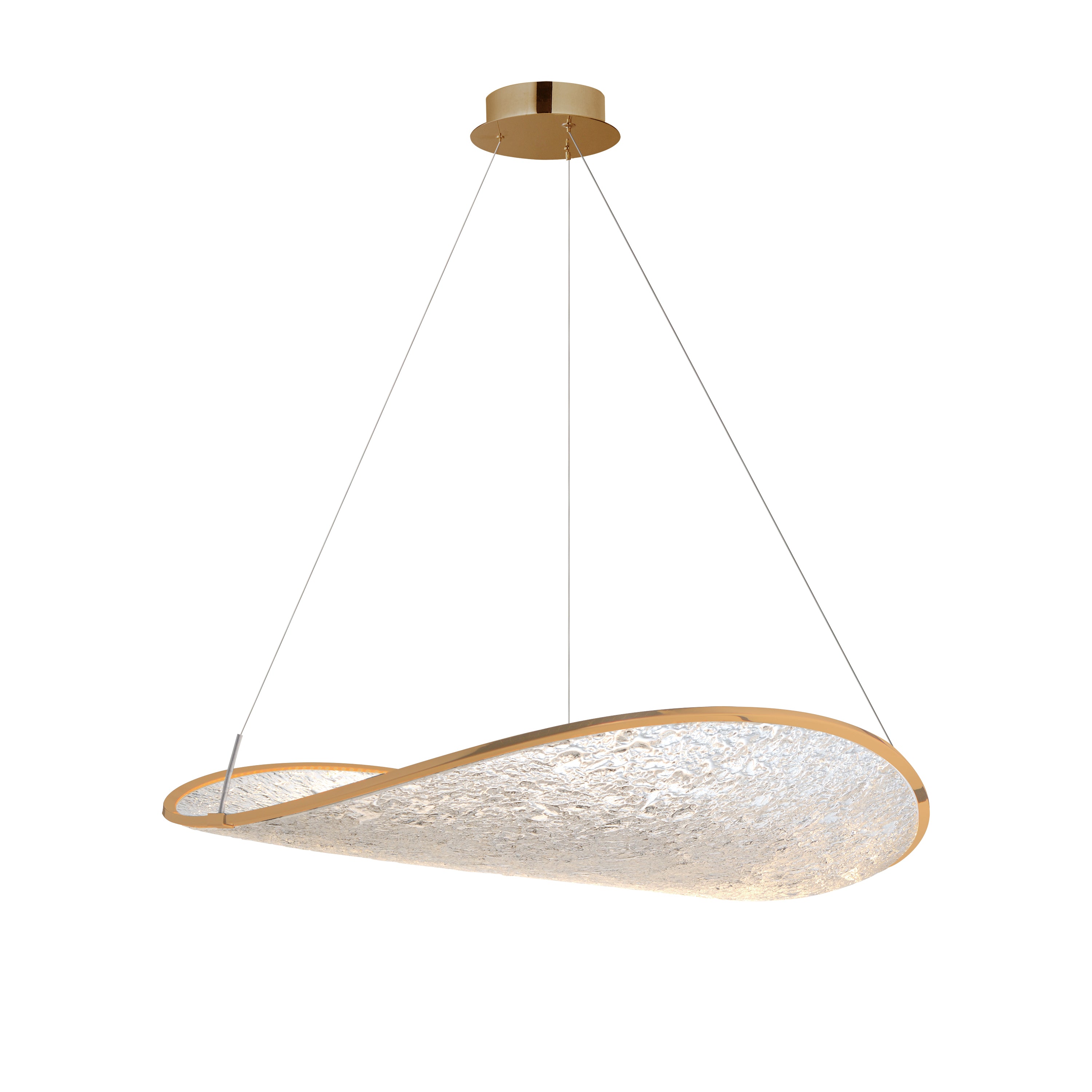 ET2 Lighting E24971-BCN Moonscapes Single LED Pendant in Brushed Champagne