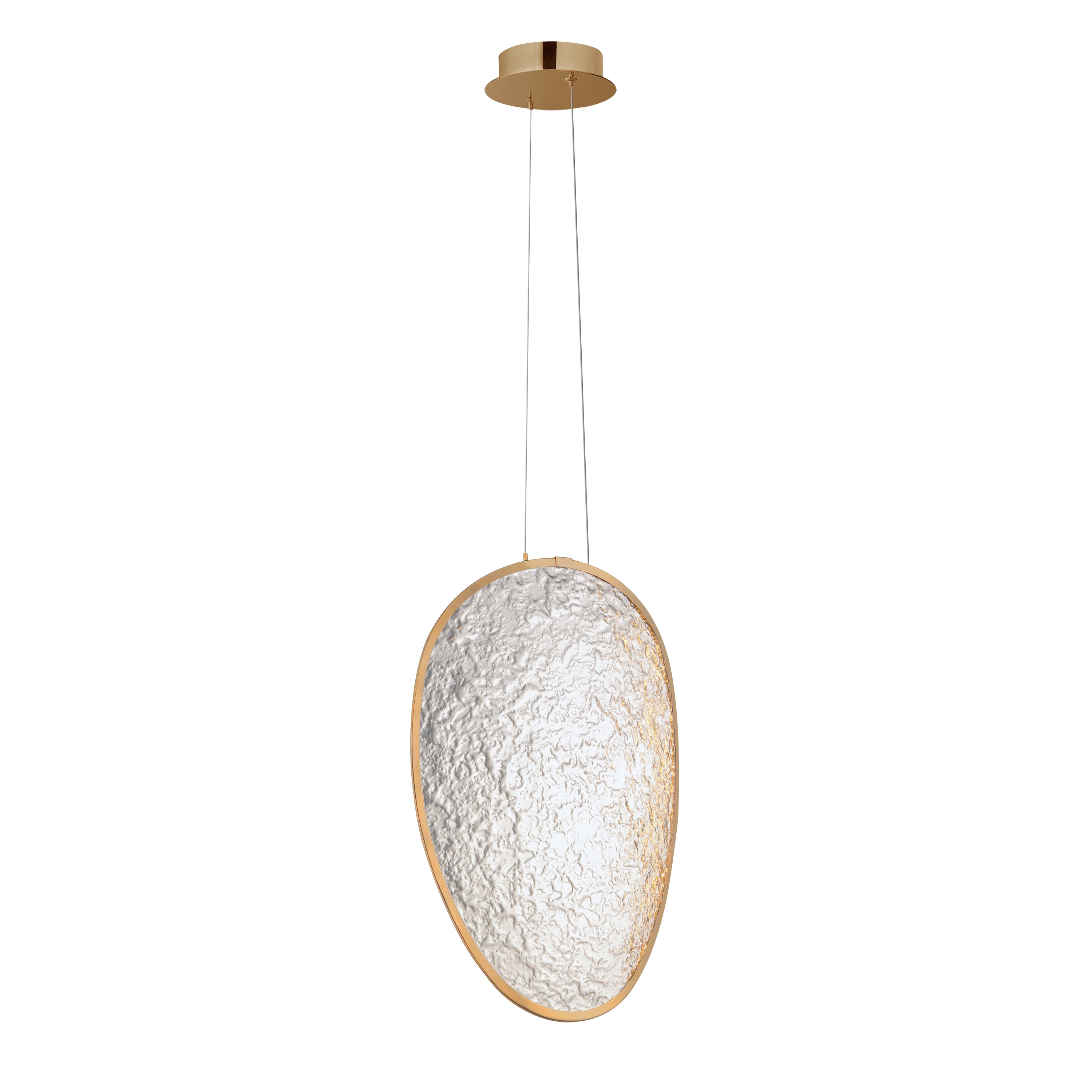 ET2 Lighting E24972-BCN Moonscapes Single LED Pendant in Brushed Champagne