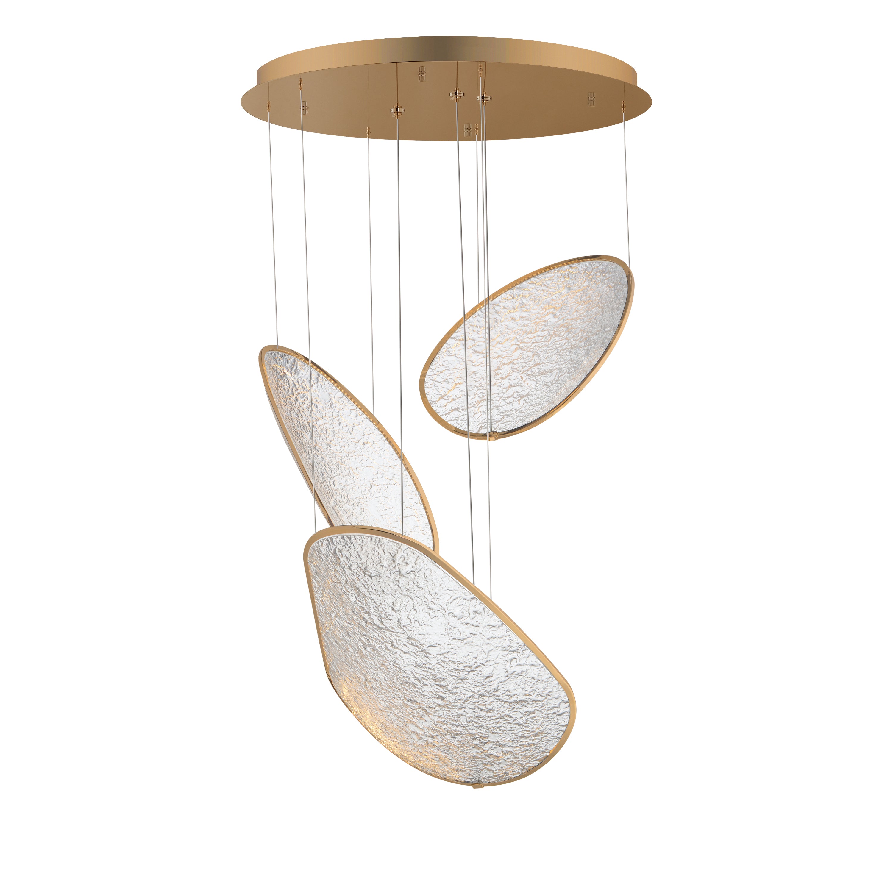 ET2 Lighting E24974-BCN Moonscapes LED Pendant in Brushed Champagne
