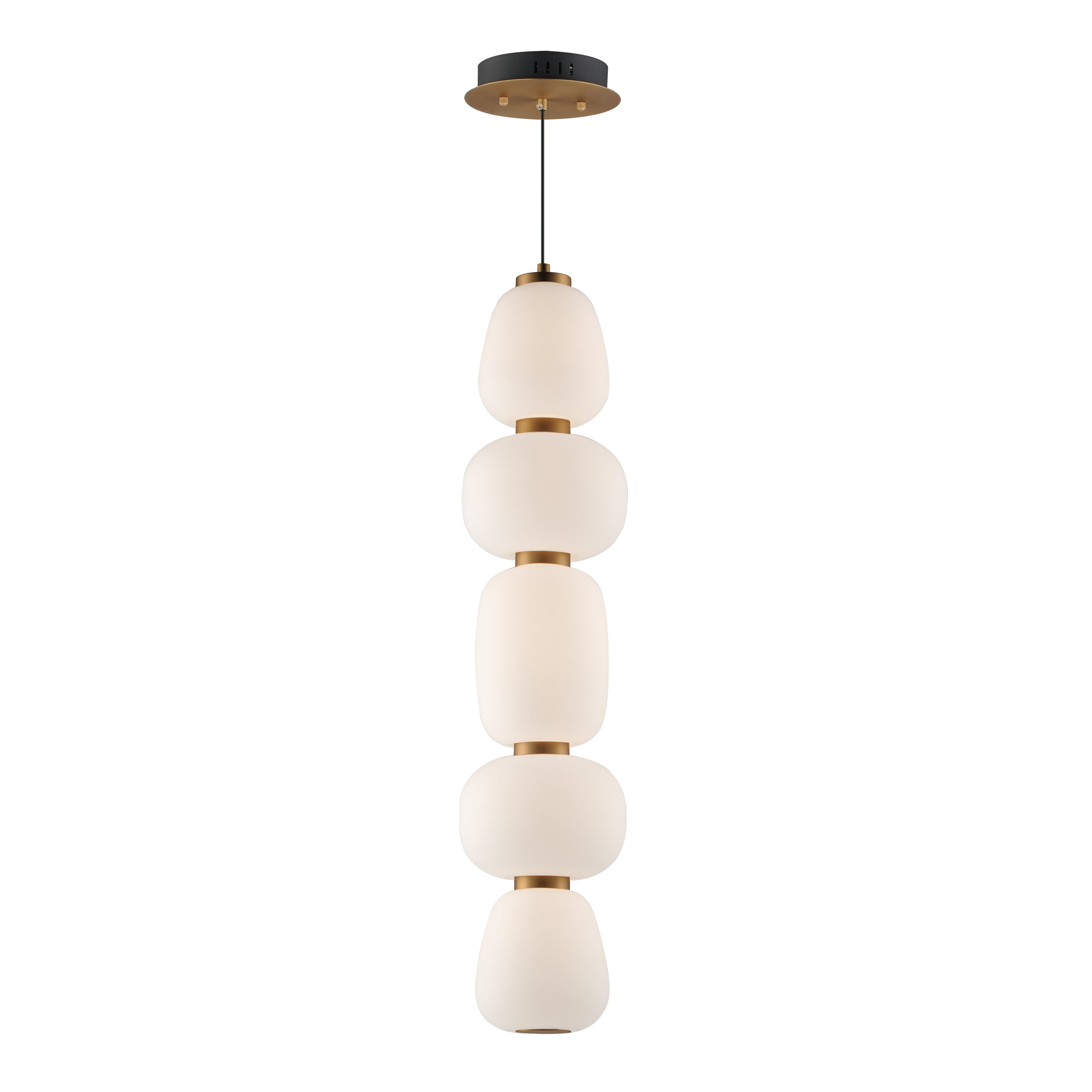ET2 Lighting E25165-92BKGLD Soji Single LED Pendant in Black / Gold