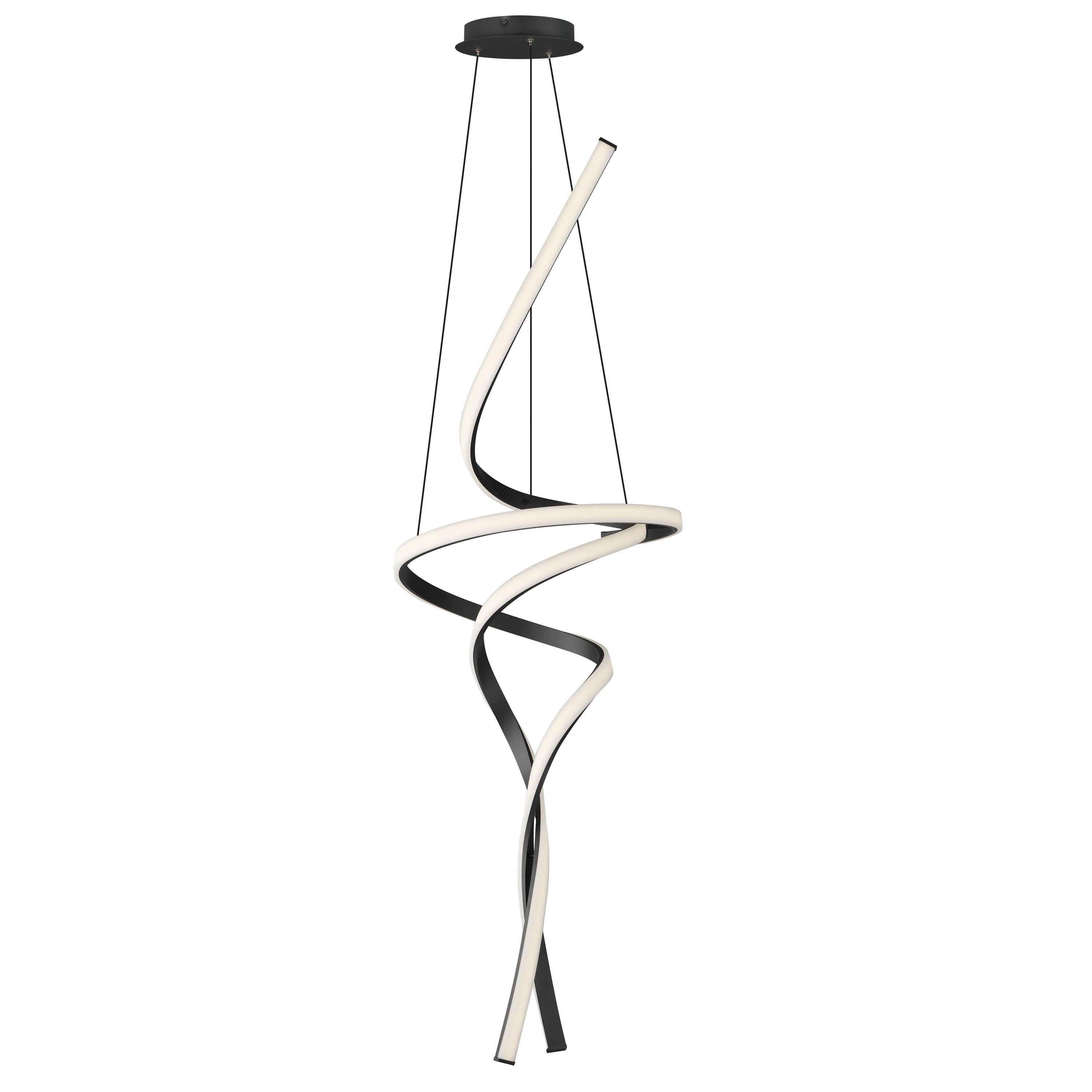 ET2 Lighting E30667-BK Serpentine 60" Vertical Pendant in Black