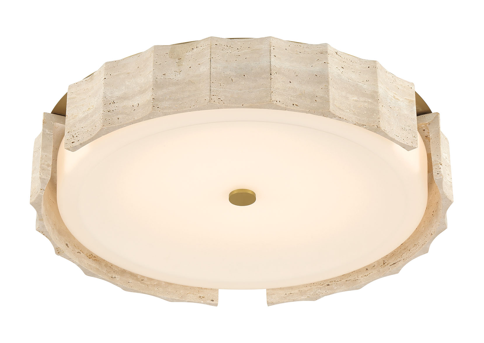 Eurofase 50205-011 Roslington Travertine LED Flush Mount in Gold
