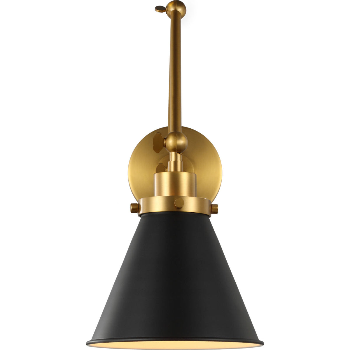 Visual Comfort Studio Collection CW1151MBKBBS Wellfleet Two-Arm Cone Sconce