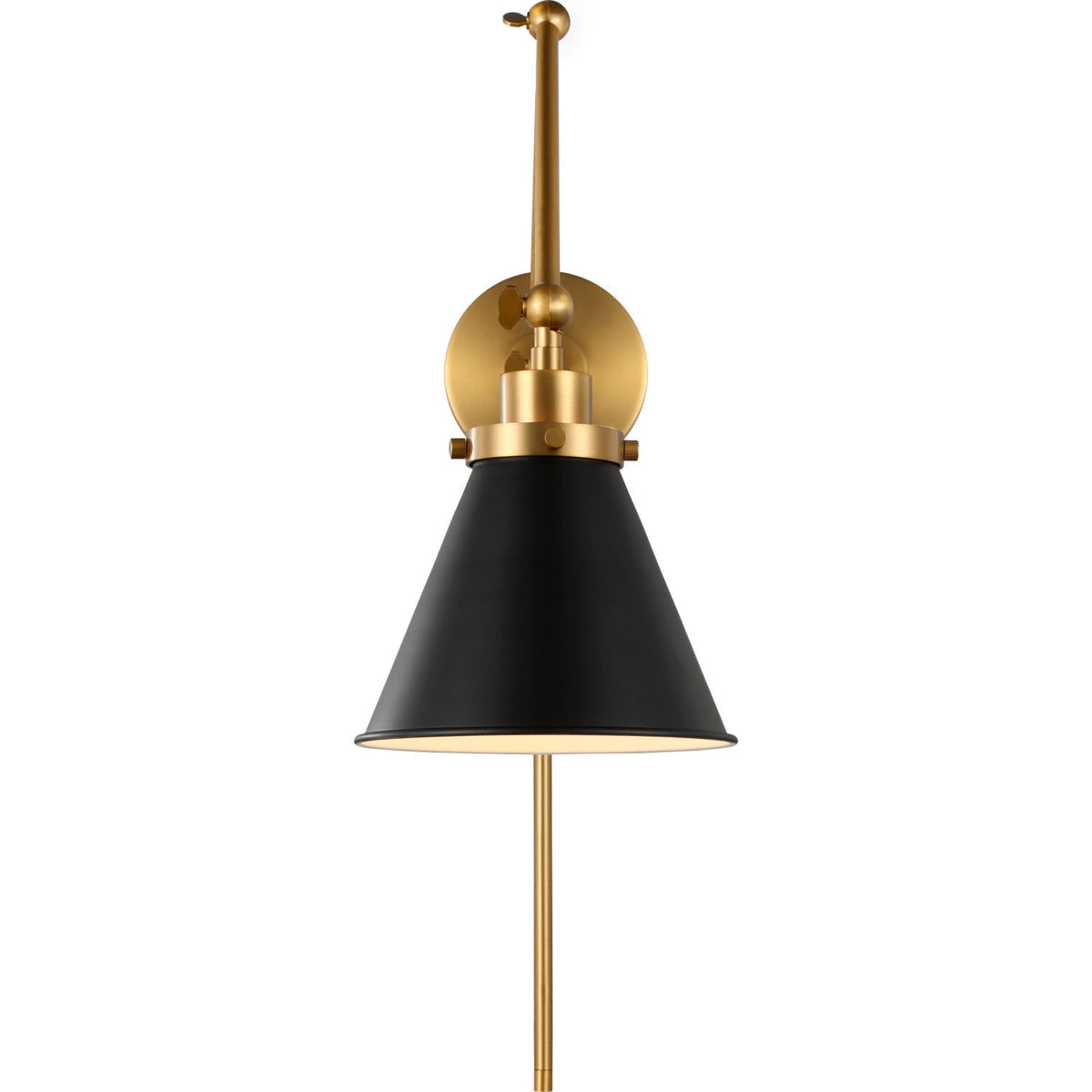 Visual Comfort Studio Collection CW1151MBKBBS Wellfleet Two-Arm Cone Sconce