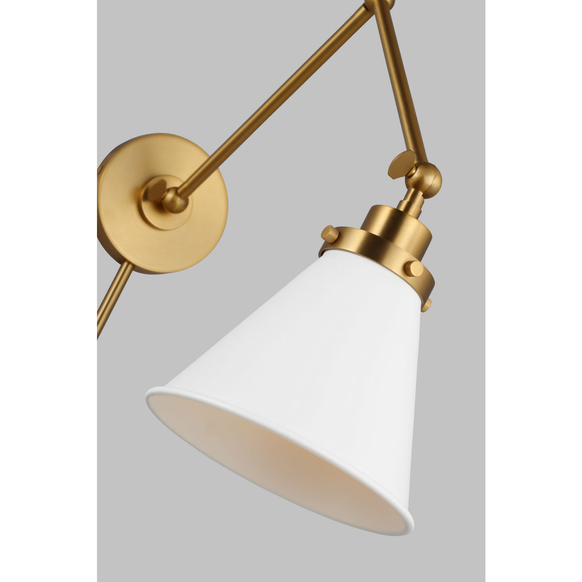 Visual Comfort Studio Collection CW1151MWTBBS Wellfleet Two-Arm Cone Sconce