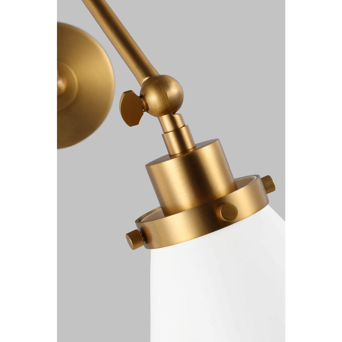 Visual Comfort Studio Collection CW1151MWTBBS Wellfleet Two-Arm Cone Sconce