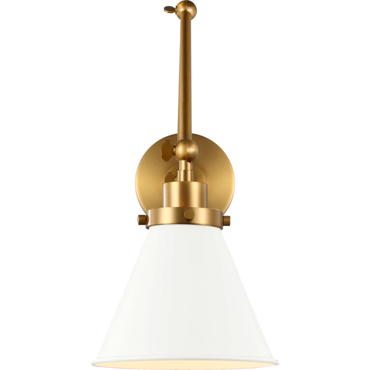 Visual Comfort Studio Collection CW1151MWTBBS Wellfleet Two-Arm Cone Sconce