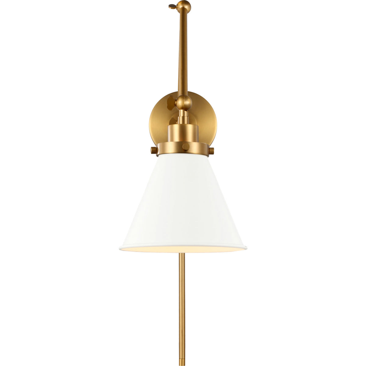 Visual Comfort Studio Collection CW1151MWTBBS Wellfleet Two-Arm Cone Sconce