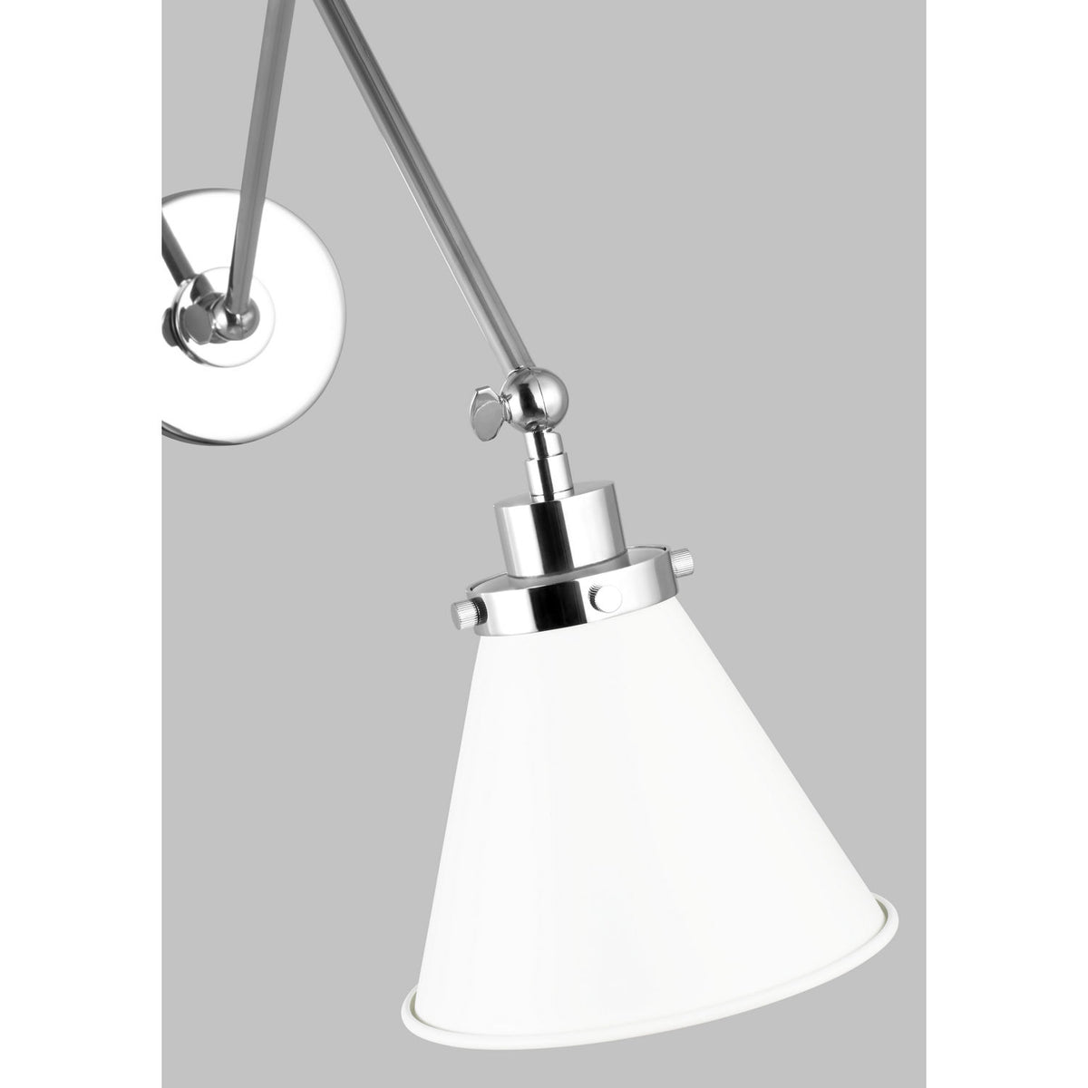 Visual Comfort Studio Collection CW1151MWTPN Wellfleet Two-Arm Cone Sconce