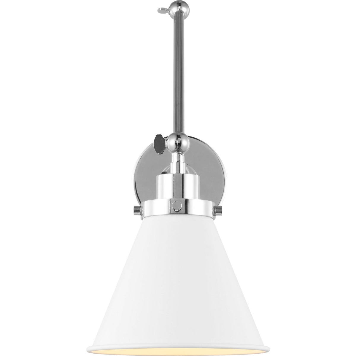Visual Comfort Studio Collection CW1151MWTPN Wellfleet Two-Arm Cone Sconce