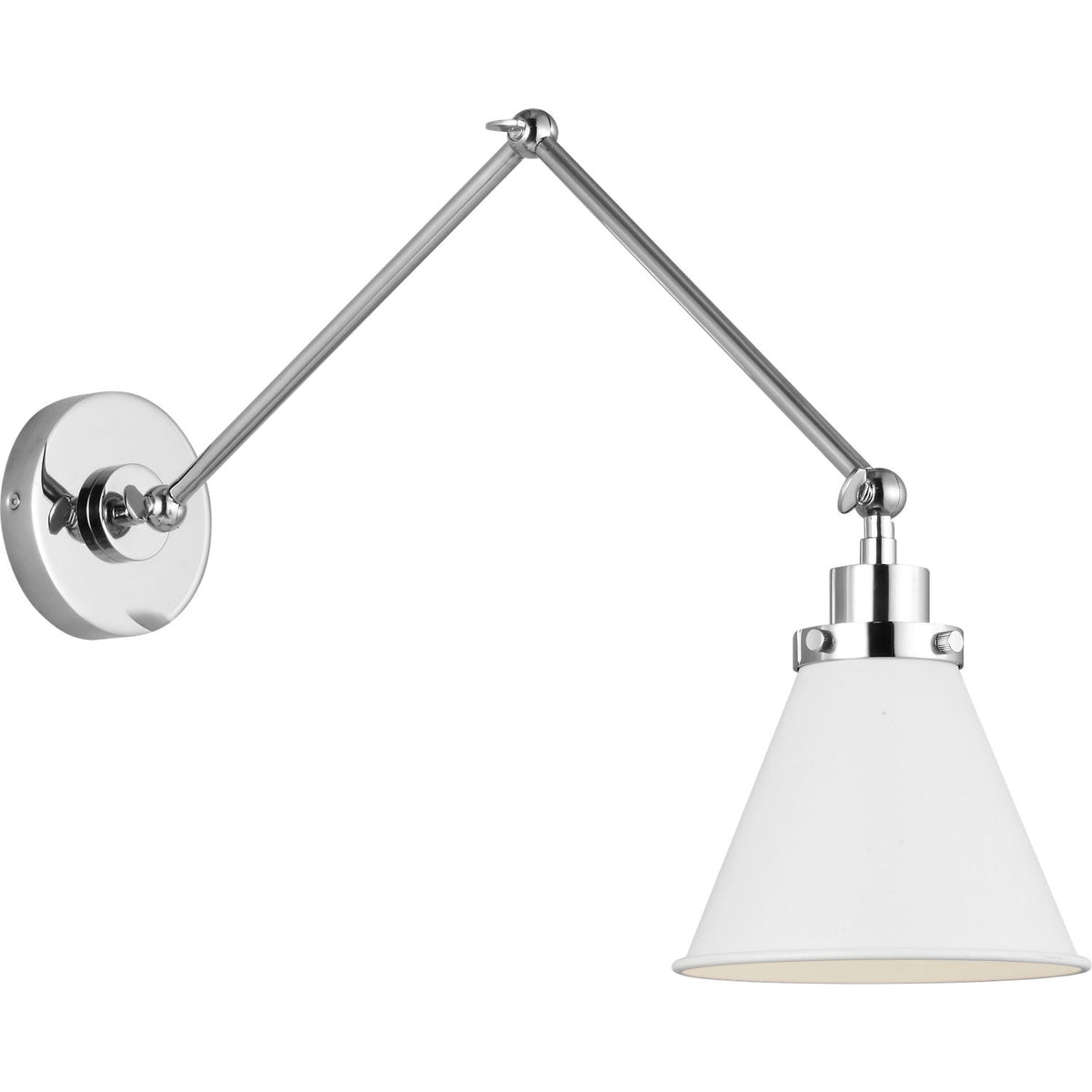 Visual Comfort Studio Collection CW1151MWTPN Wellfleet Two-Arm Cone Sconce