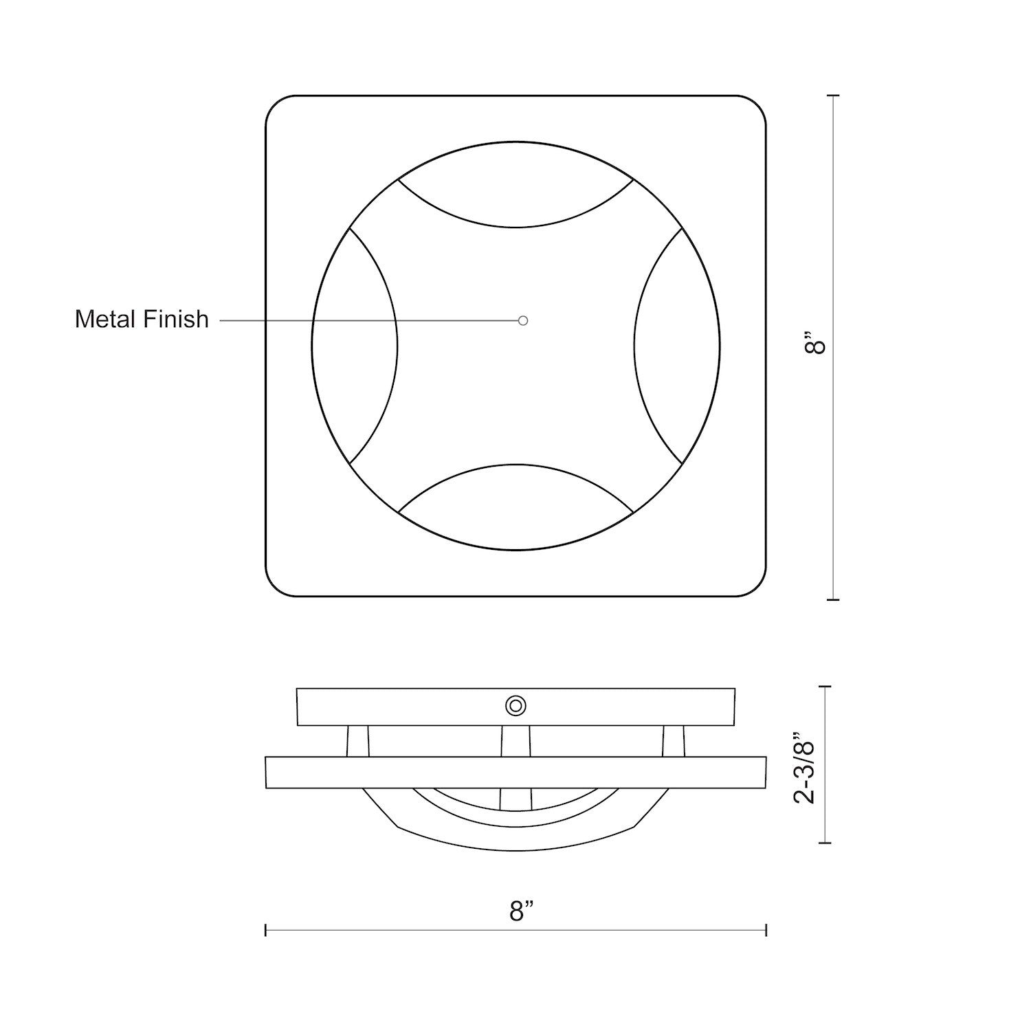 Kuzco Lighting EW4208_DRAWING_DIMS Etna Outdoor Murale